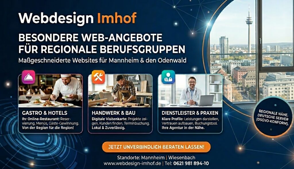 Webdesign Imhof: Nutzen Sie unsere Erfahrung für verschiedene Branchen!